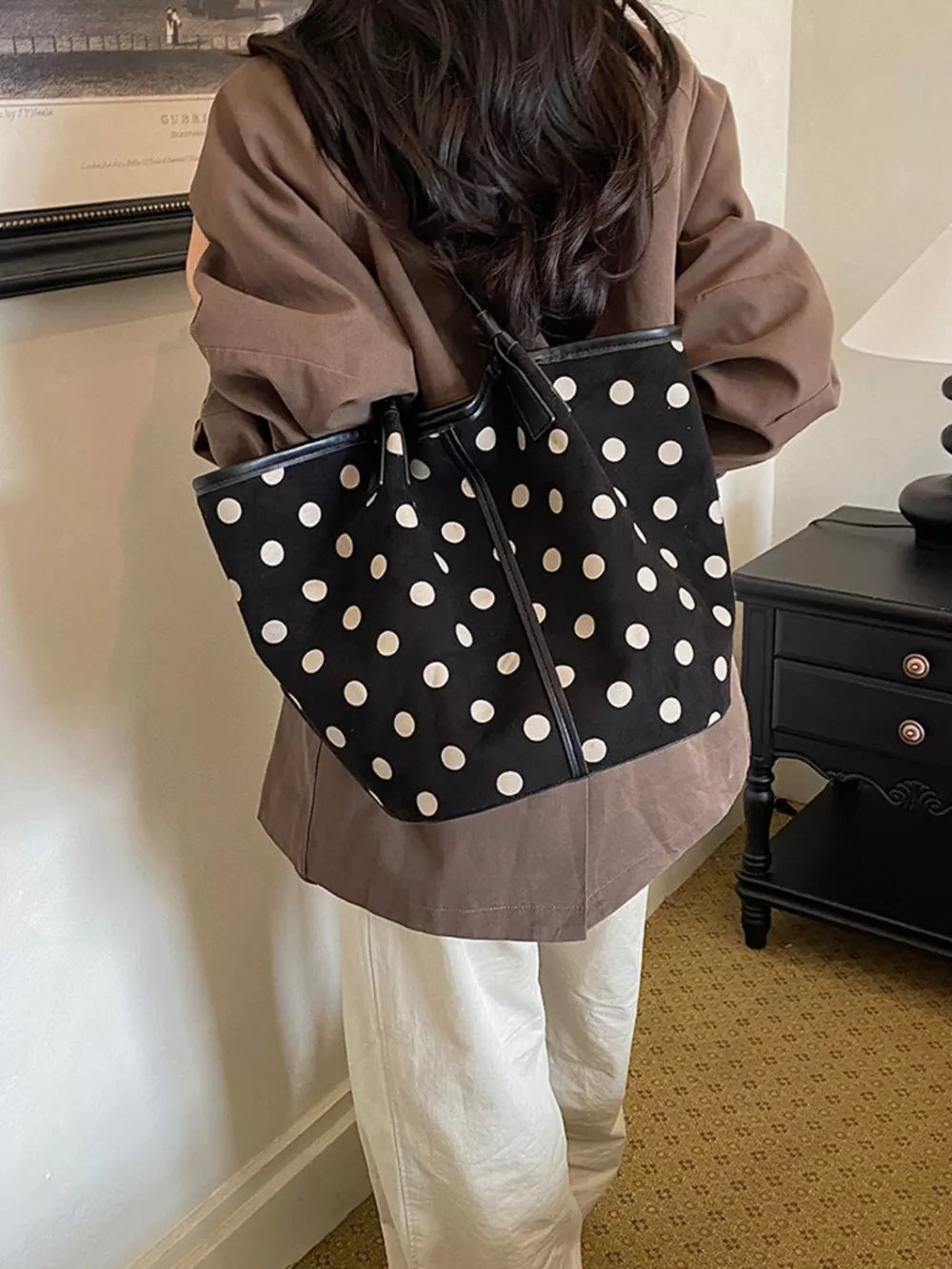 Polka Dot Tote Bag, image 3