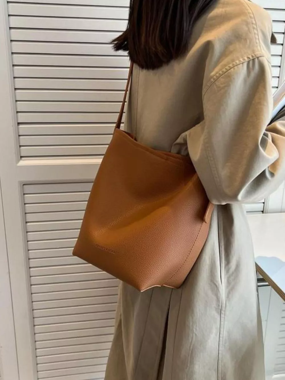 Minimalist PU Leather Shoulder Bag, image 8
