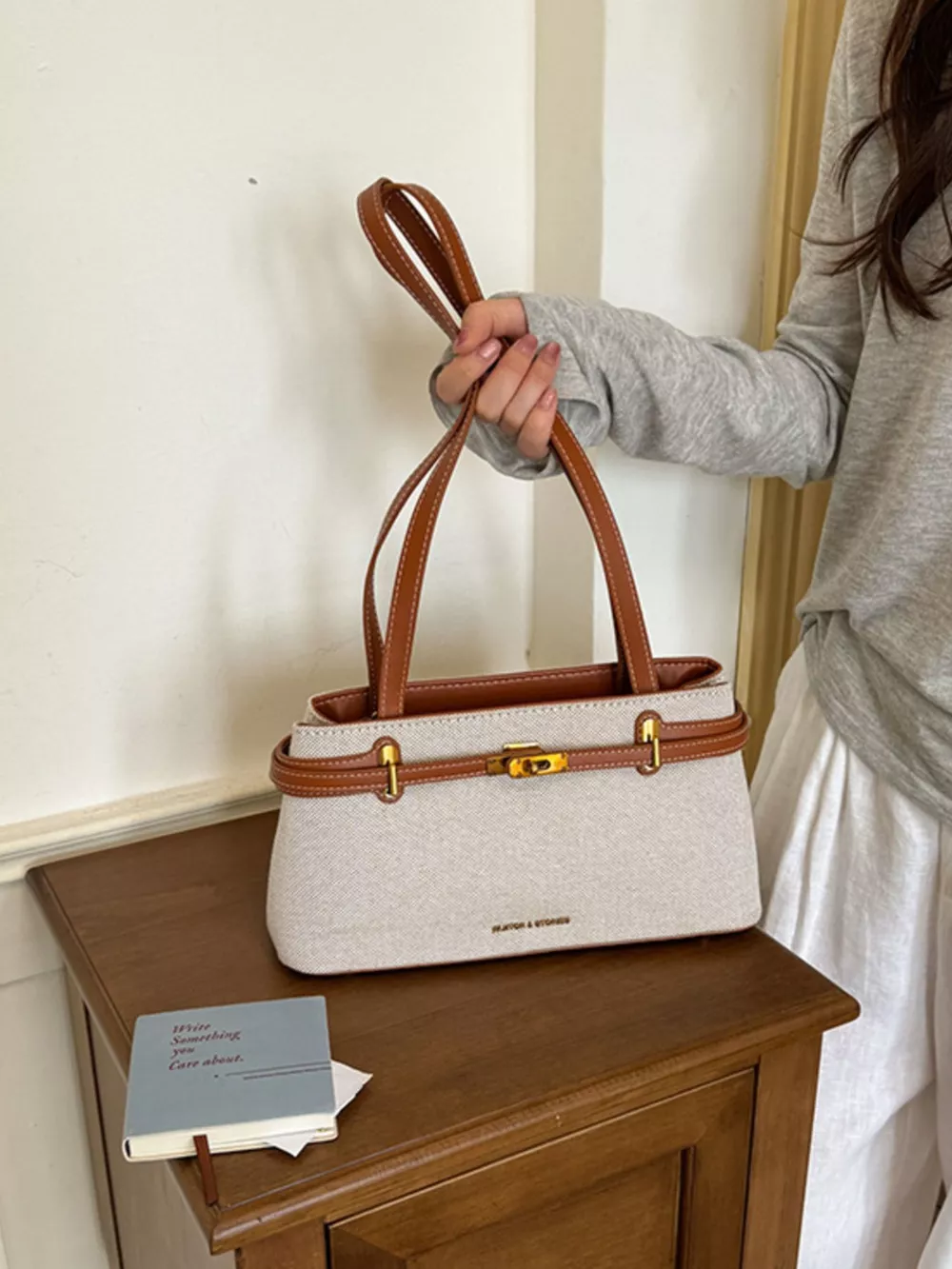 Decorative Buckle Shoulder Bag, image 9