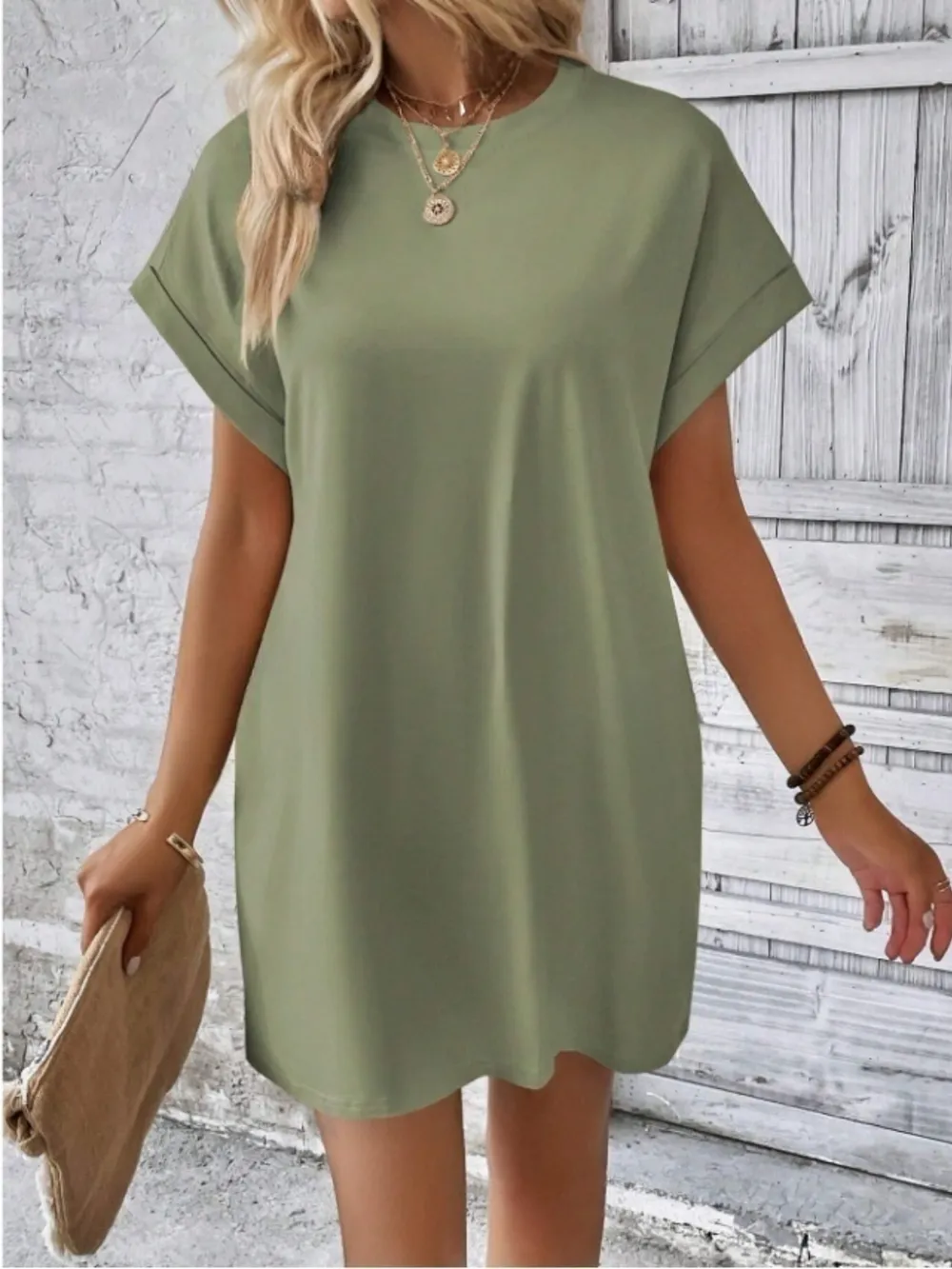 Short Sleeve Mini Tee Dress with Pockets, image 15
