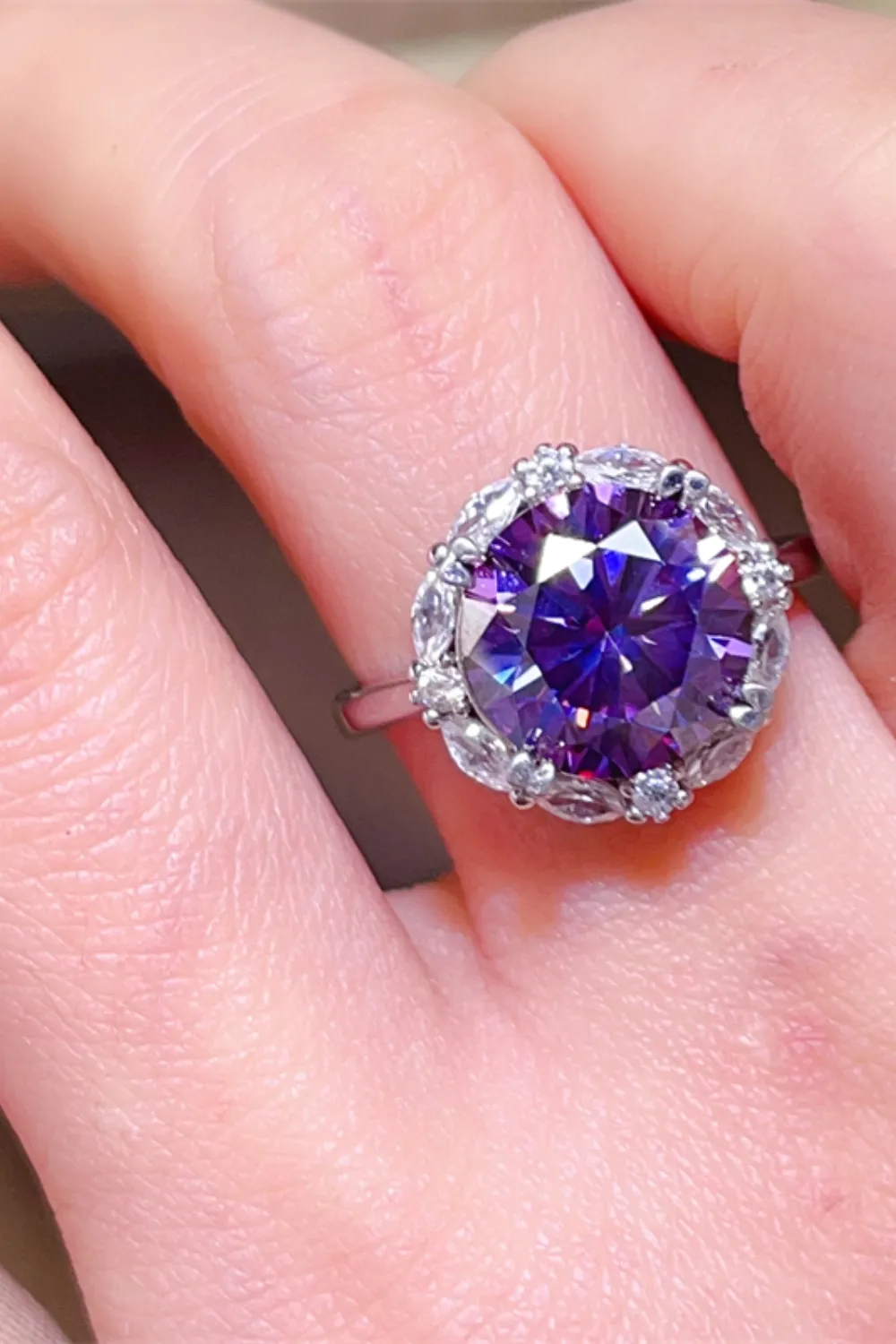 5 Carat Moissanite 925 Sterling Silver Ring, image 4