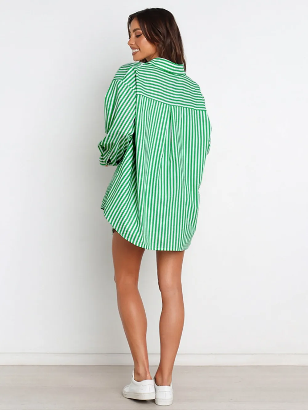 Striped Dropped Shoulder Shirt and Shorts Set, image 9