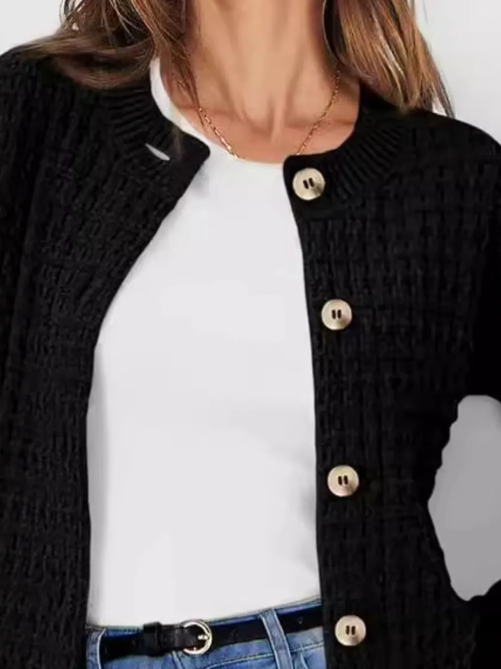 Button-Up Long Sleeve Cardigan, image 9