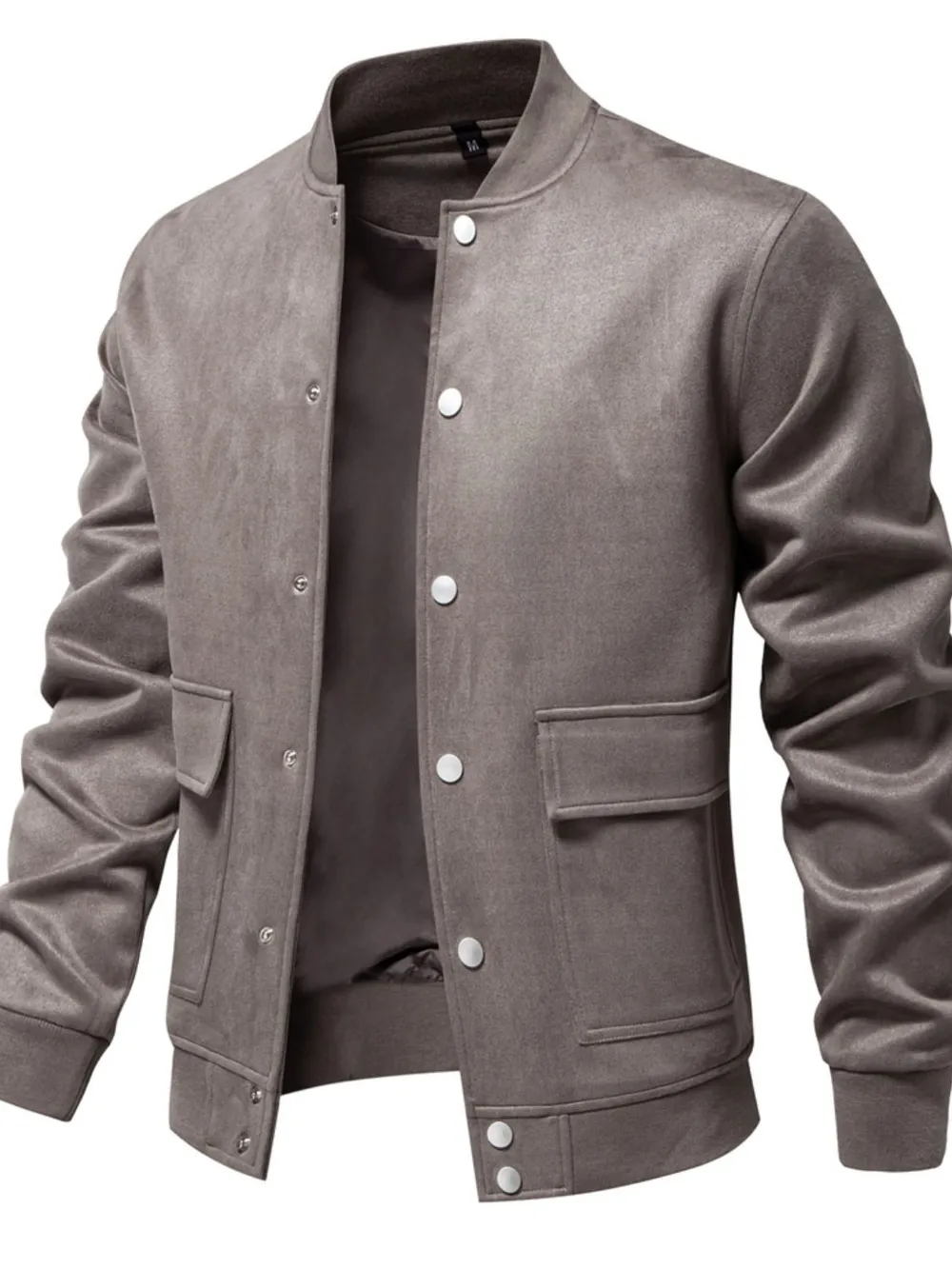 Men's Baseball Collar Snap Down Jacket, image 4