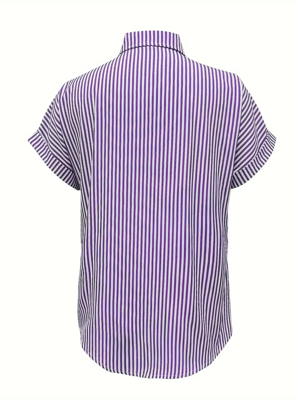 Full Size Striped Button-Up Casual Shirt with Pocket Plus Size, image 15