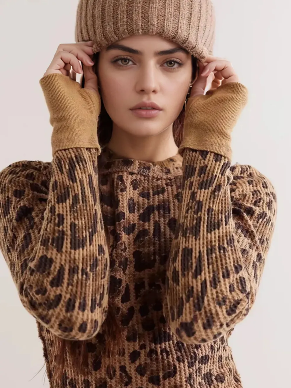 Floral Print Waffle Knit Top, image 21