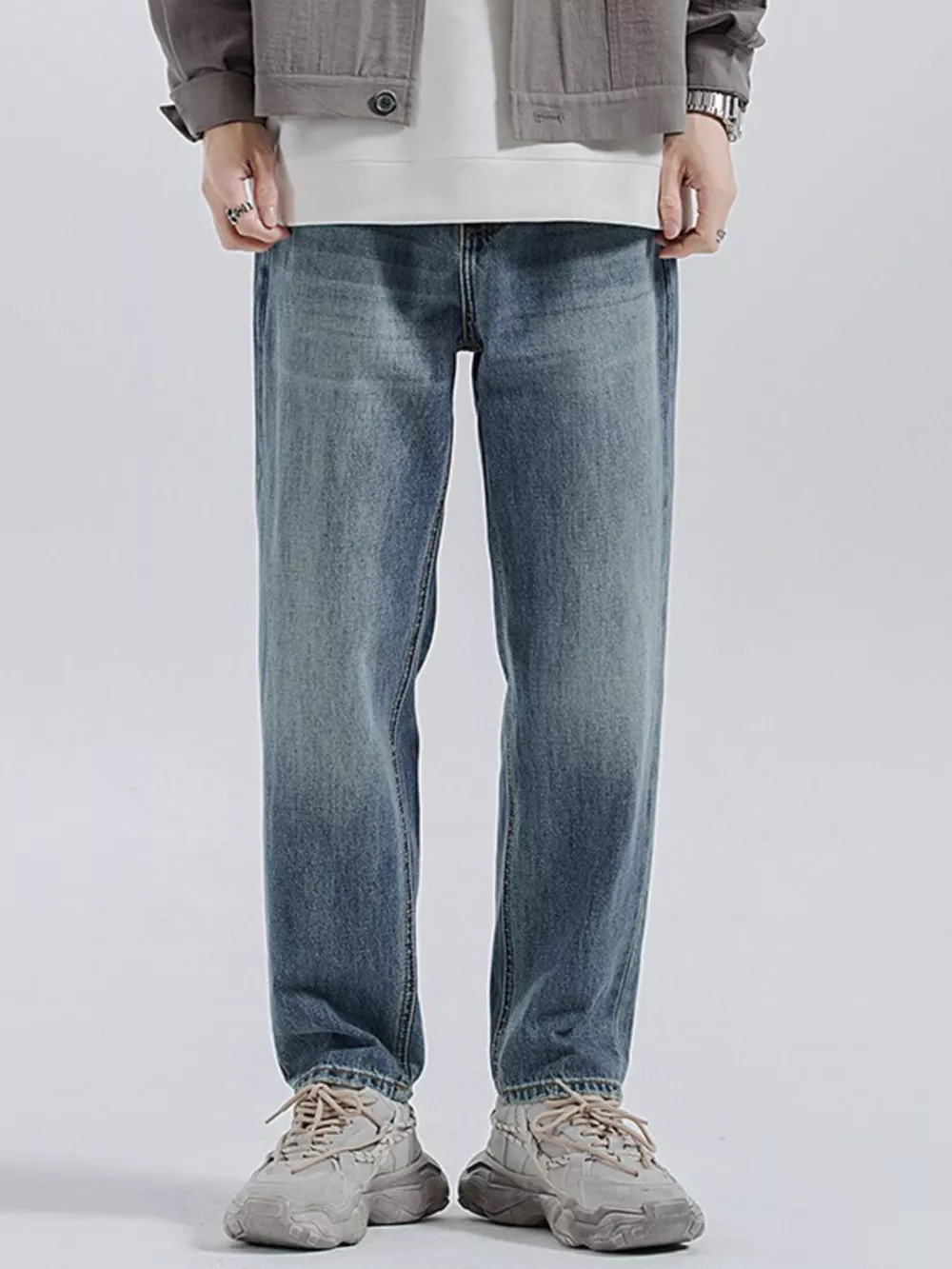 Men's Relaxed Fit Wash Jeans