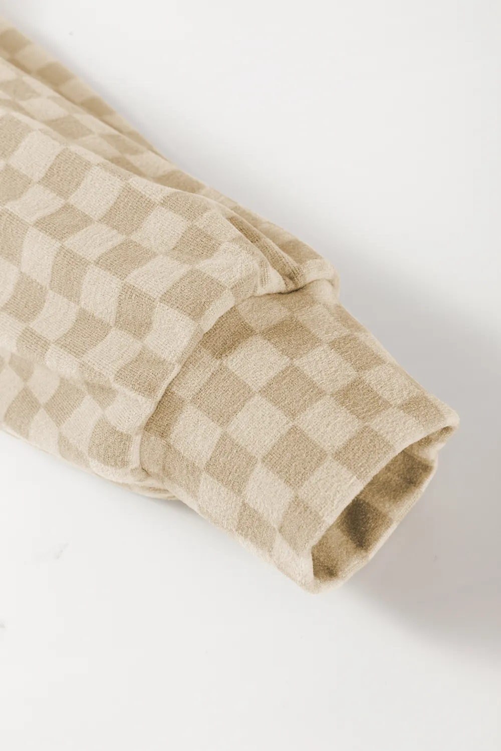 Checkered Print Kangaroo Pocket Drawstring Hoodie, image 16