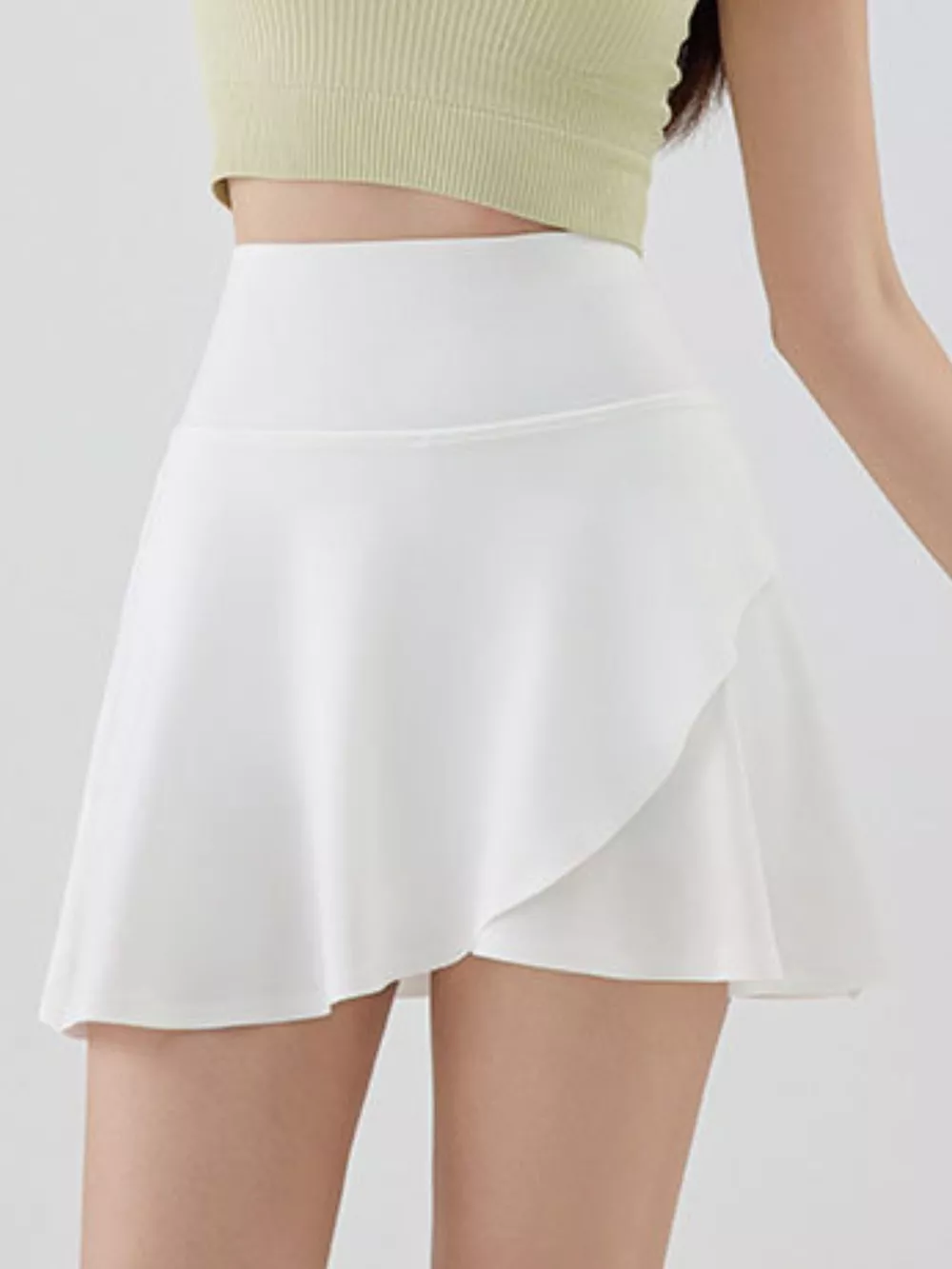 Full Size High-Waisted Flared Athletic Skirt with Breathable Performance Fabric Plus Size, image 31