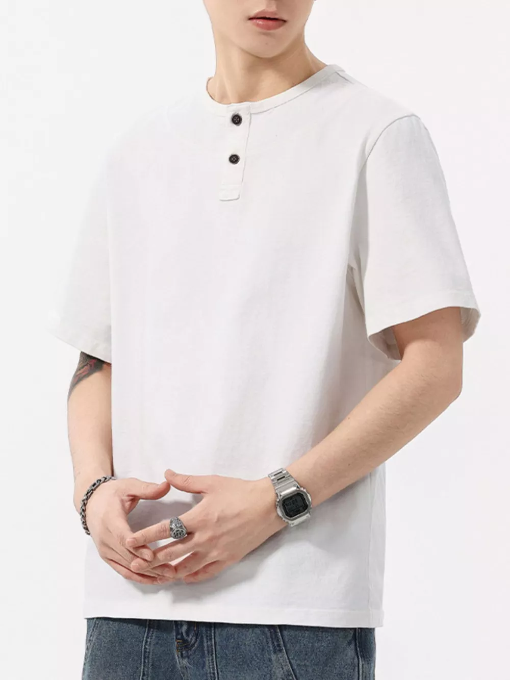 Men's Full Size Round Neck Short Sleeve T-Shirt Plus Size, image 14