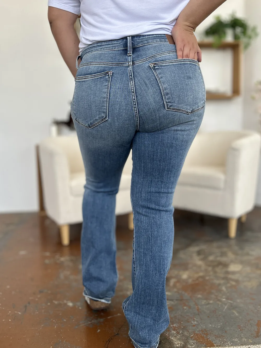 Full Size Mid-Rise Waist Straight Jeans, image 15