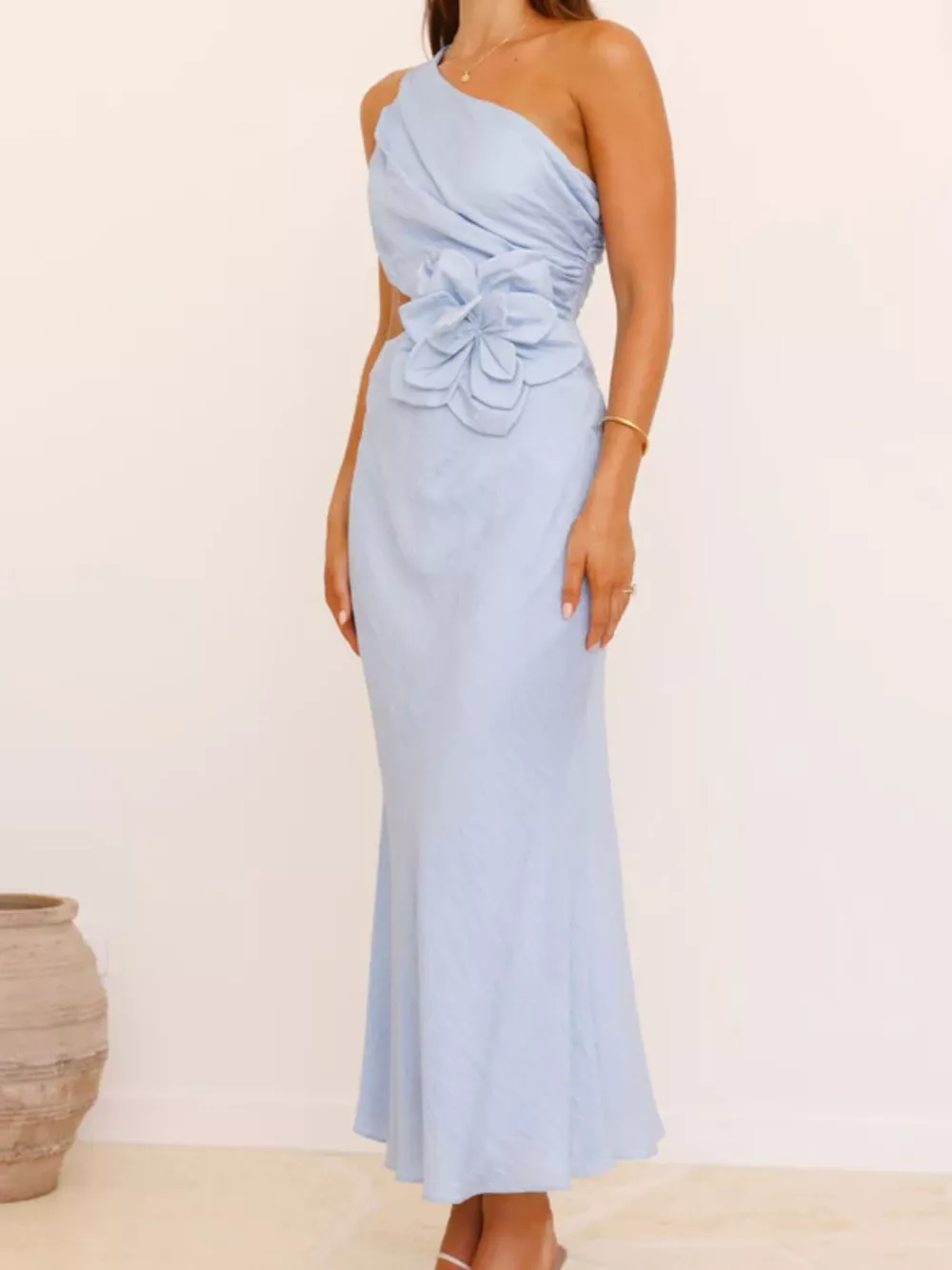 One-Shoulder Floral Cutout Dress, image 11