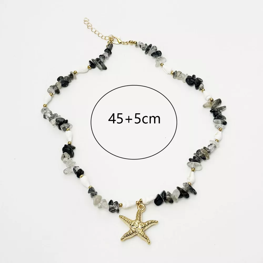 Bohemian Starfish Pendant Collarbone Necklace, image 5