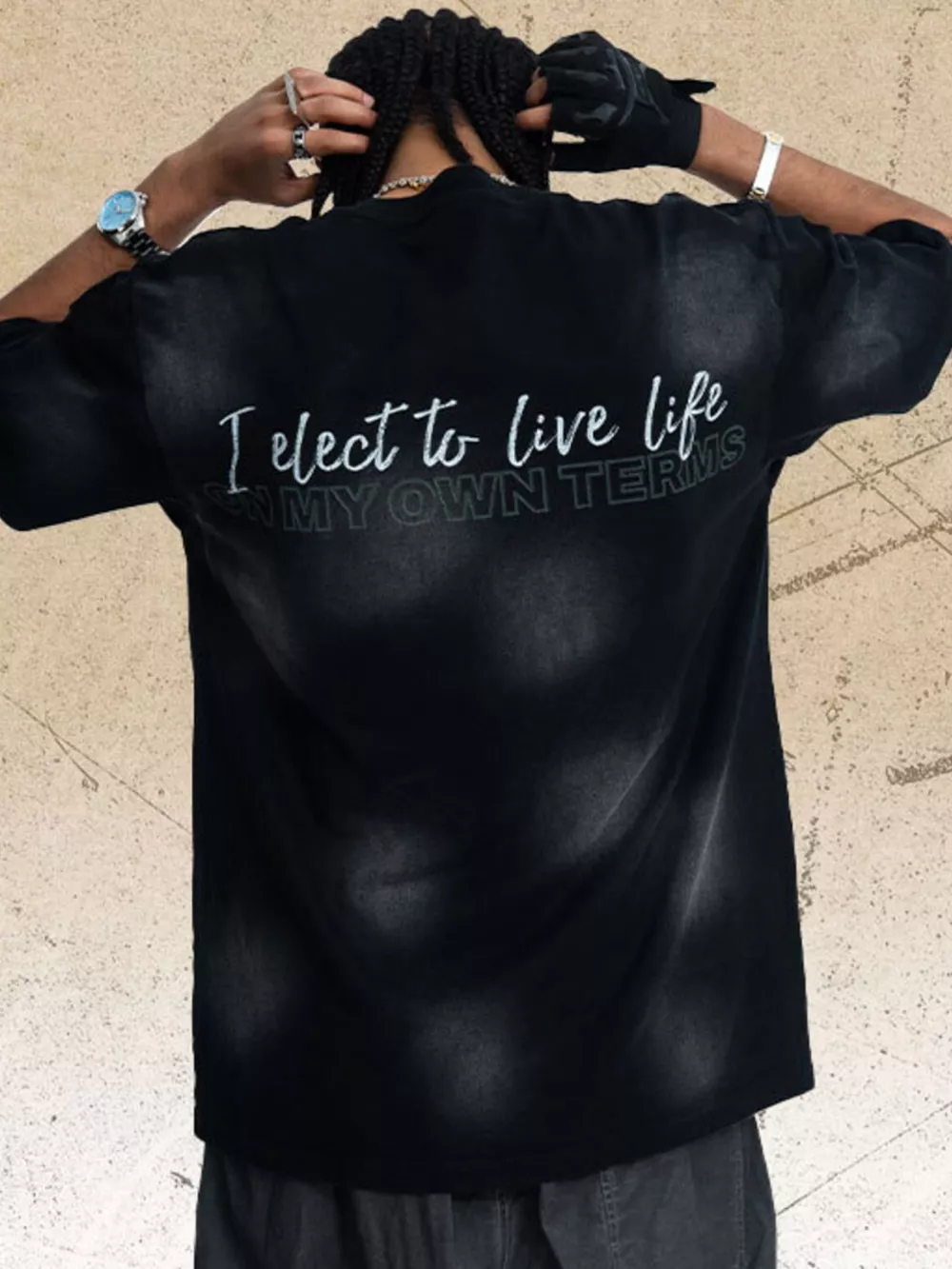 Men's Vintage Graphic Round Neck T-Shirt, image 2