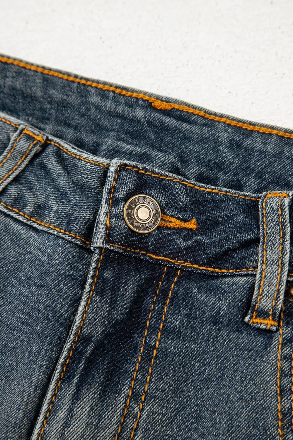 Exposed Stitching Loose Straight High Waist Jeans, image 10
