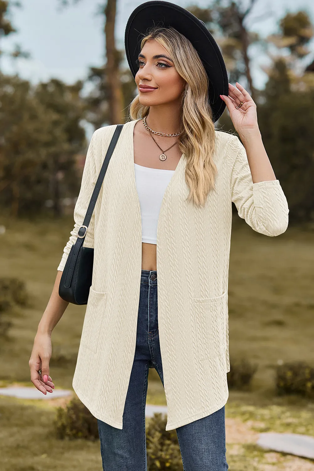 Open Front Long Sleeve Cardigan, image 14