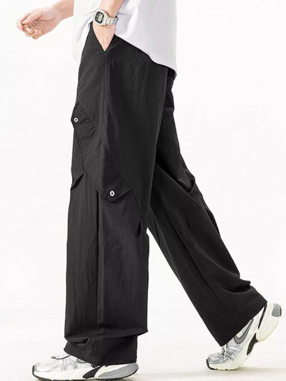 Men's Plus Size Loose Fit Cargo Pants, image 5