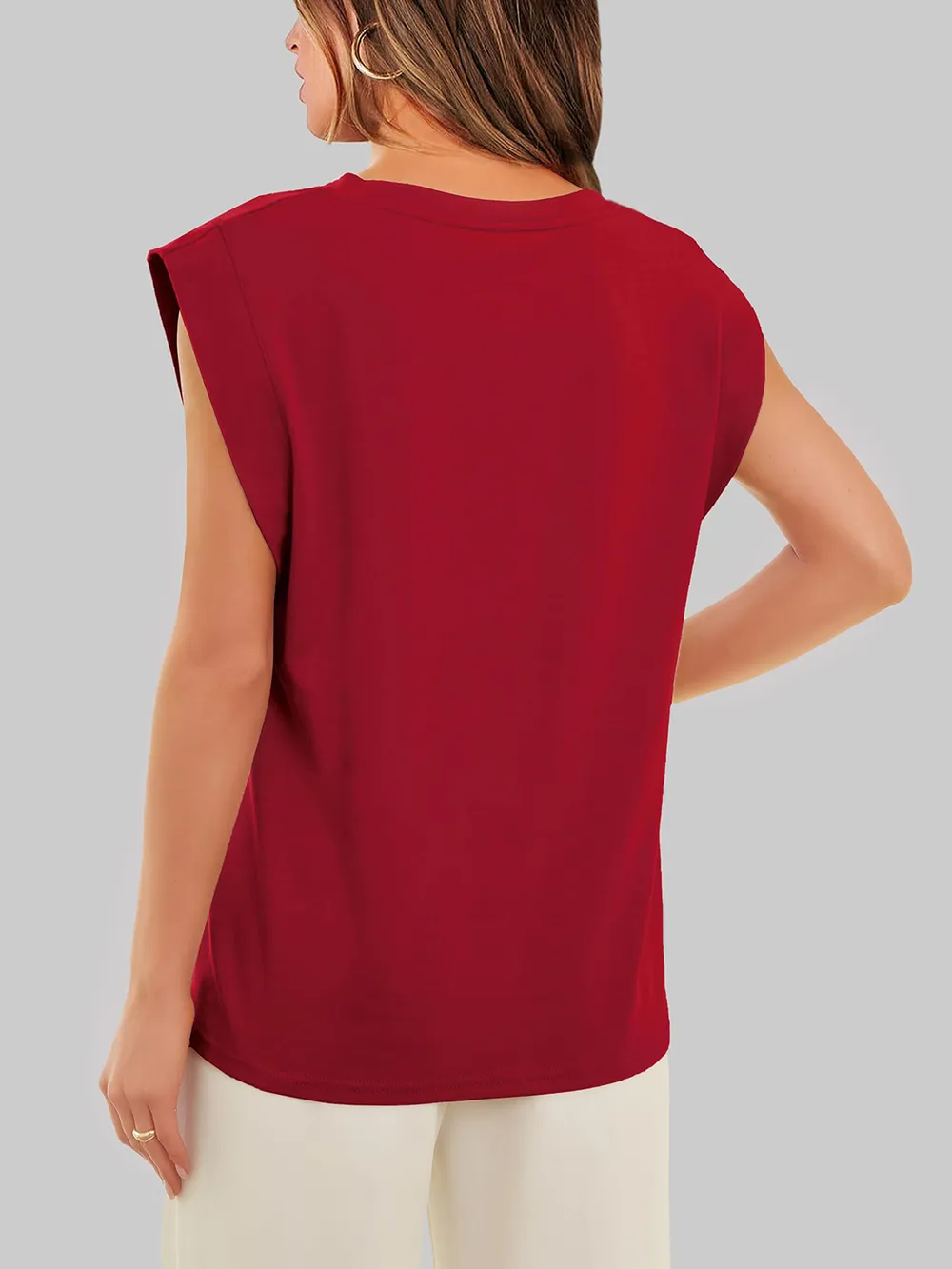 Round Neck Cap Sleeve T-Shirt, image 30