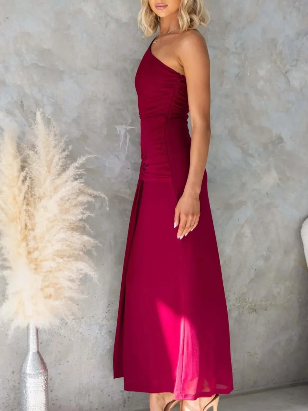 One-Shoulder Cutout Bodycon Maxi Dress, image 11