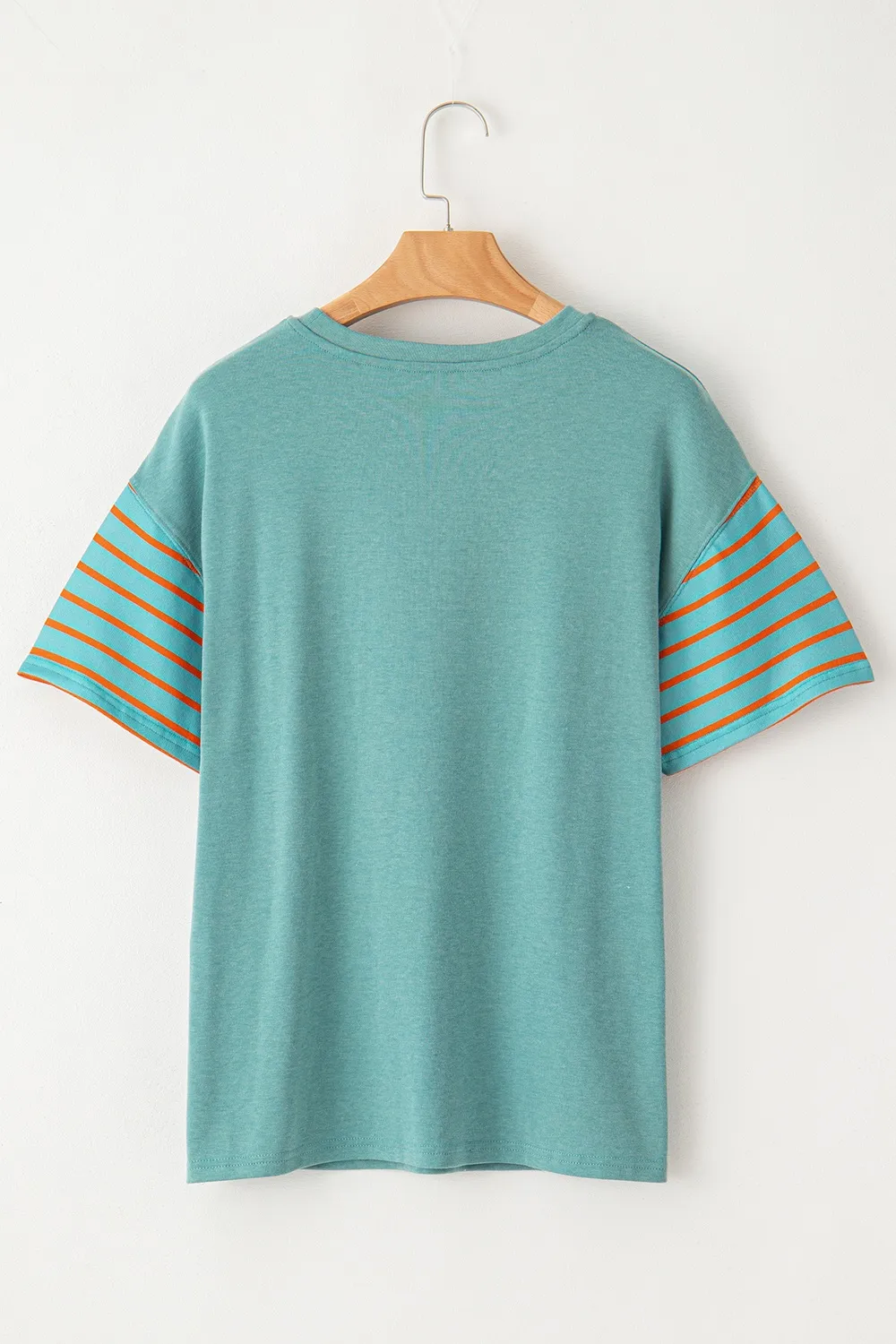 Striped Round Neck Short Sleeve T-Shirt, image 16