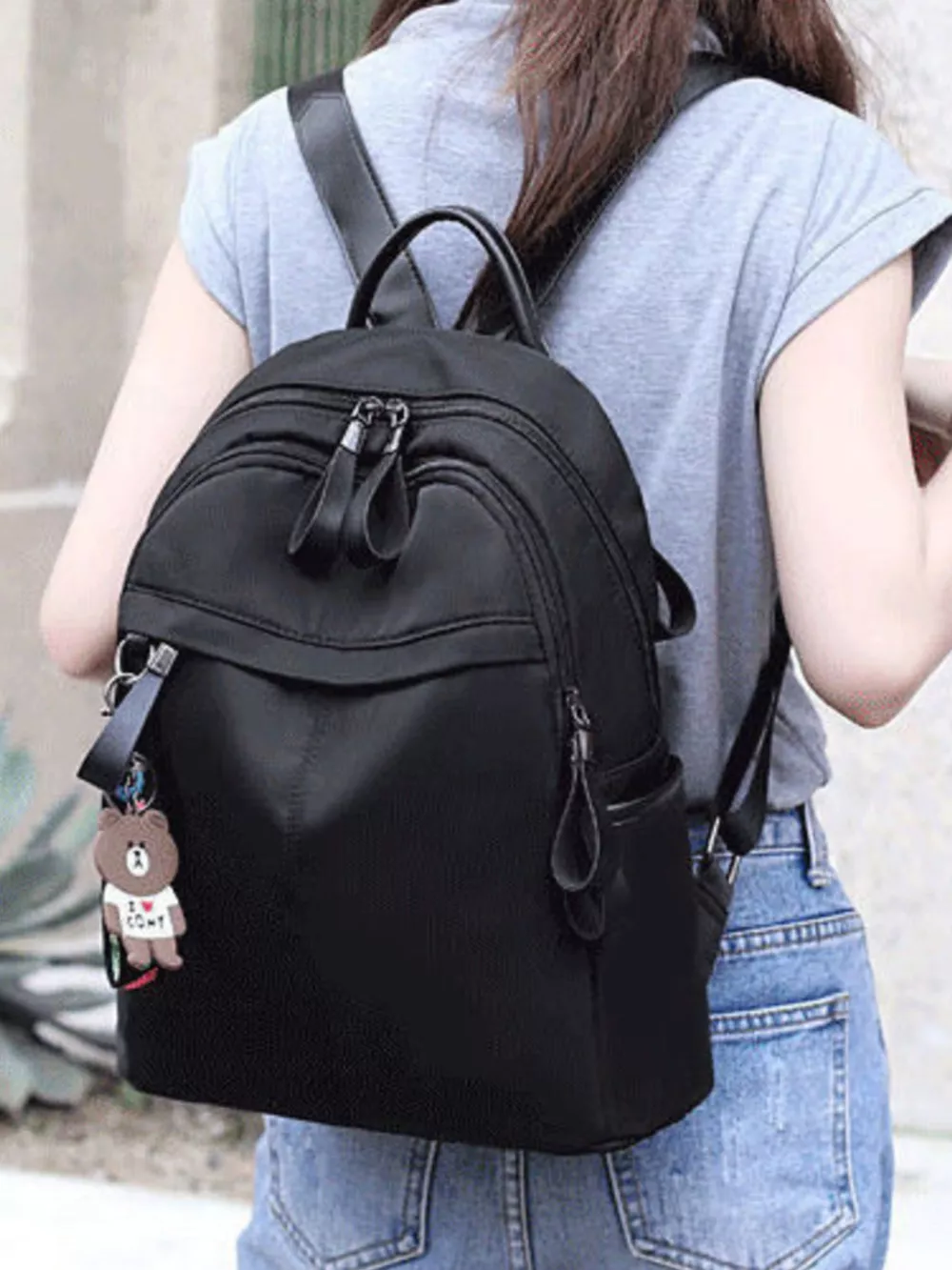 Lightweight Nylon Backpack Bag, image 5