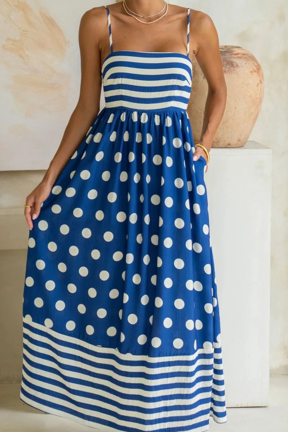 Polka Dot Square Neck Cami Dress, image 19