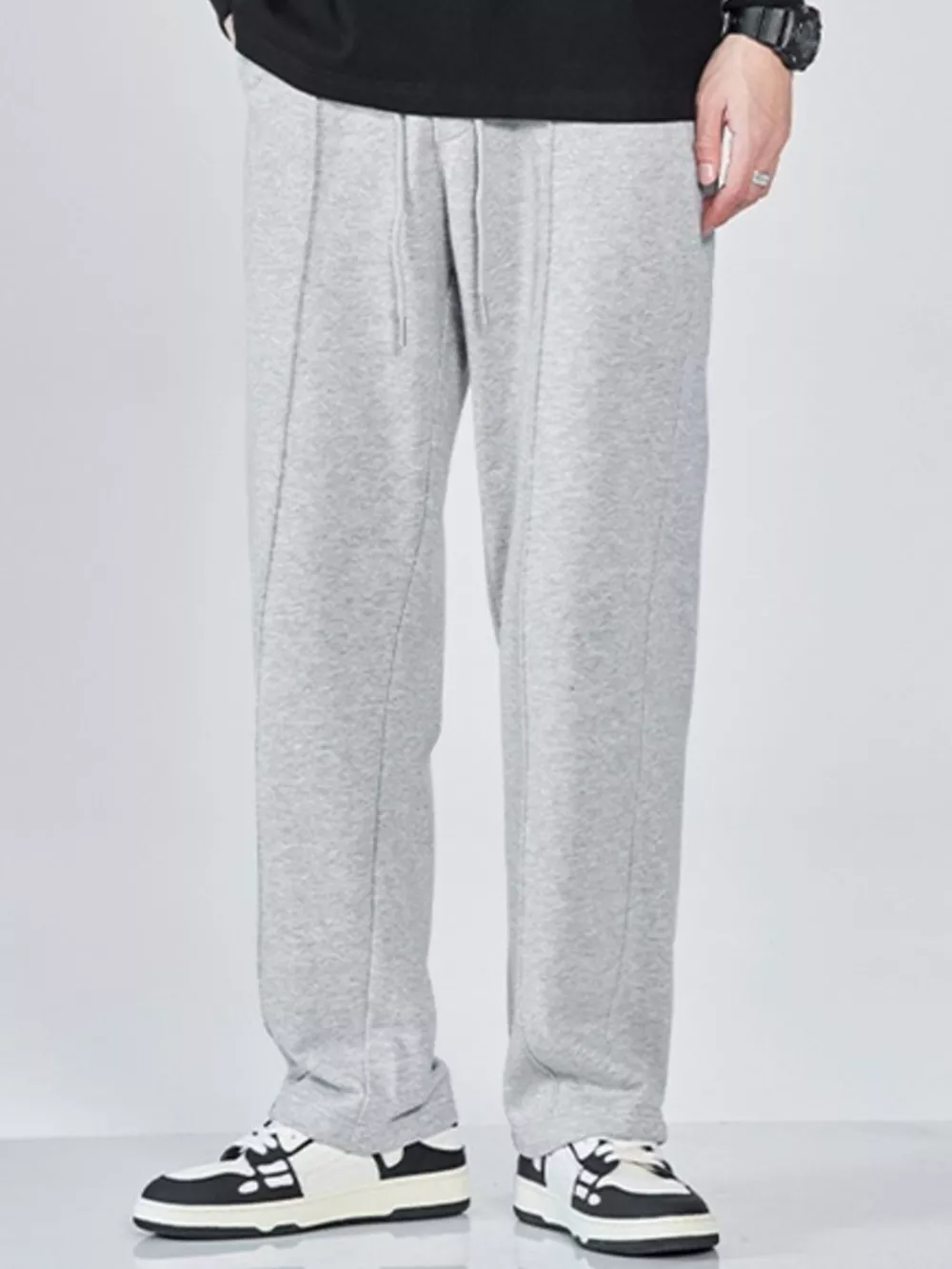 Men's Full Size Casual Drawstring Wide Leg Sweatpants Plus Size, image 4