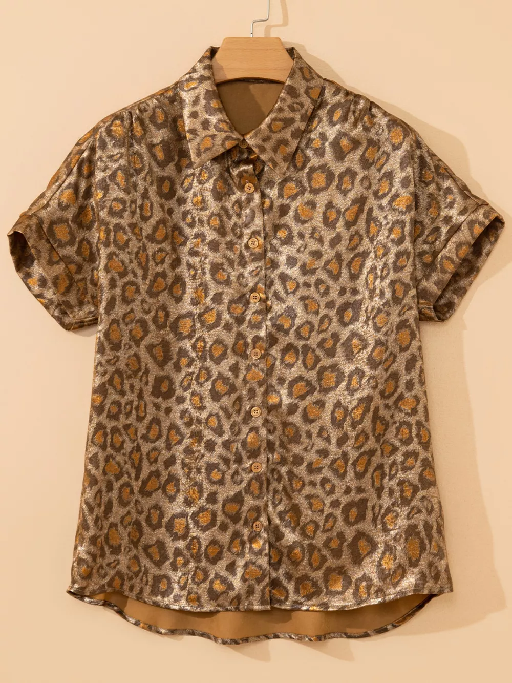Leopard Print Button-Down Shirt, image 8