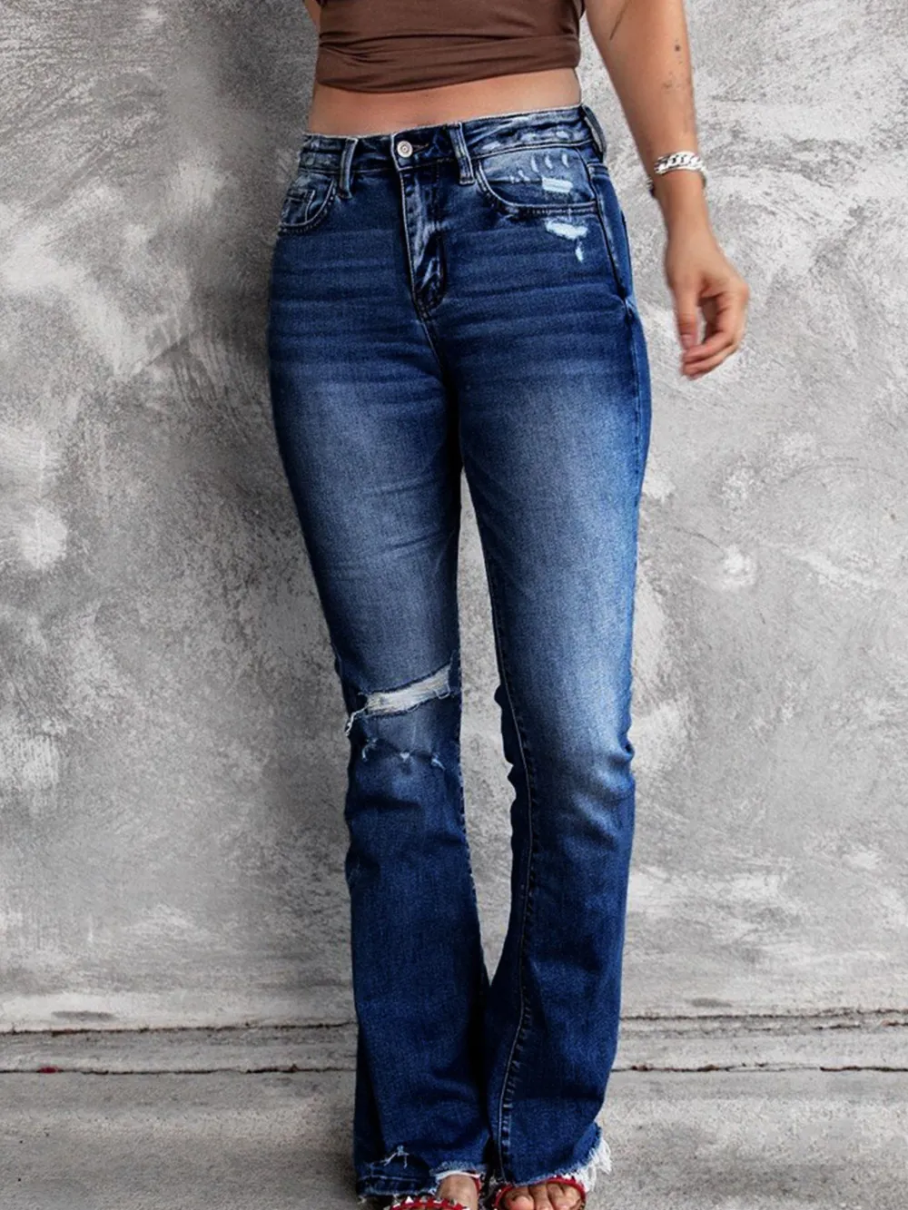 Distressed Flare Jeans, image 11