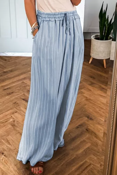 Striped Wide Leg Jeans (sold out)