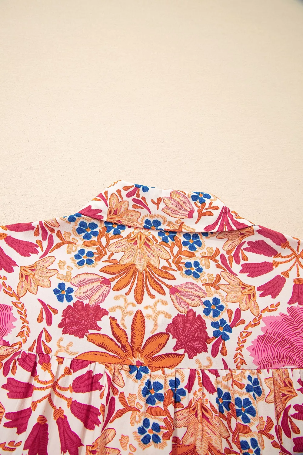 Fall Flower Print Long Sleeve Mini Dress, image 11