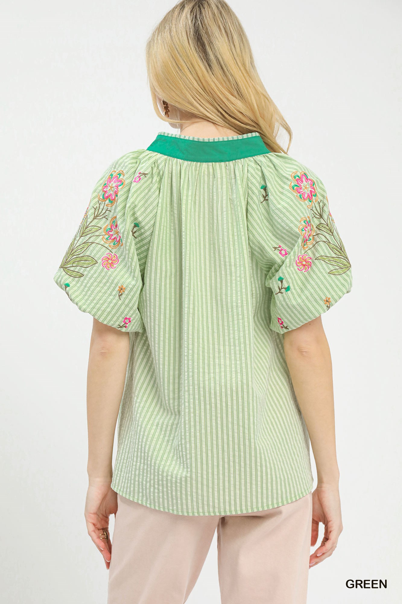Embroidered Stripe Top, image 6