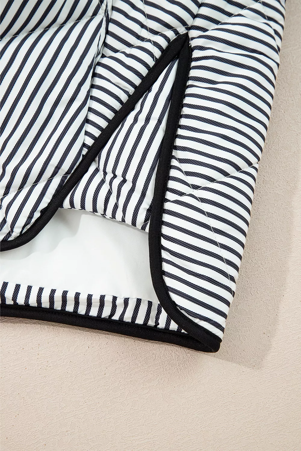 Striped Quilted Vest Coat, image 13