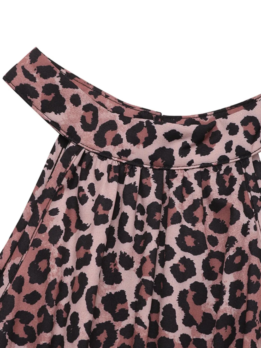 Butterfly Leopard Grecian Neck Maxi Dress, image 6