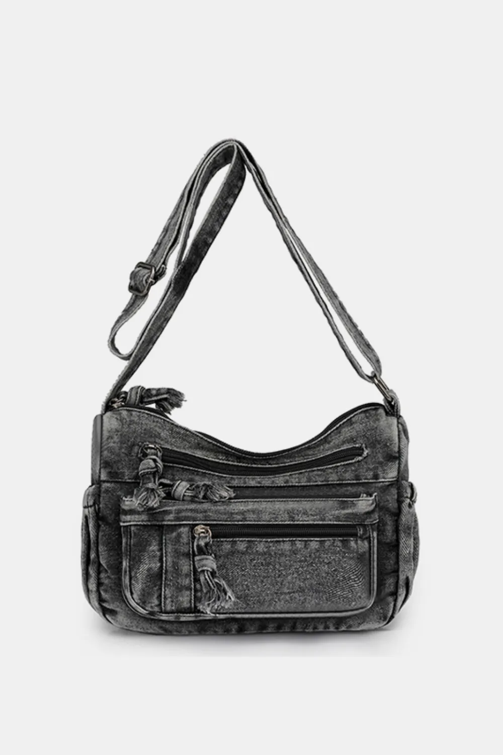 Adjustable Strap Denim Crossbody Bag, image 8