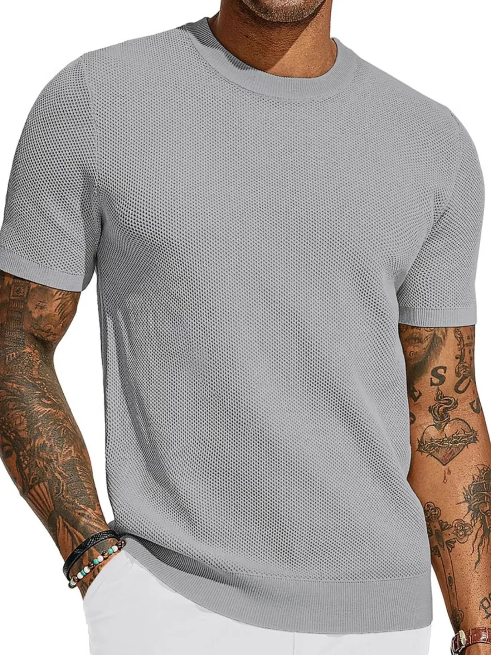 Men's Full Size Round Neck Short Sleeve T-Shirt Plus Size, image 4