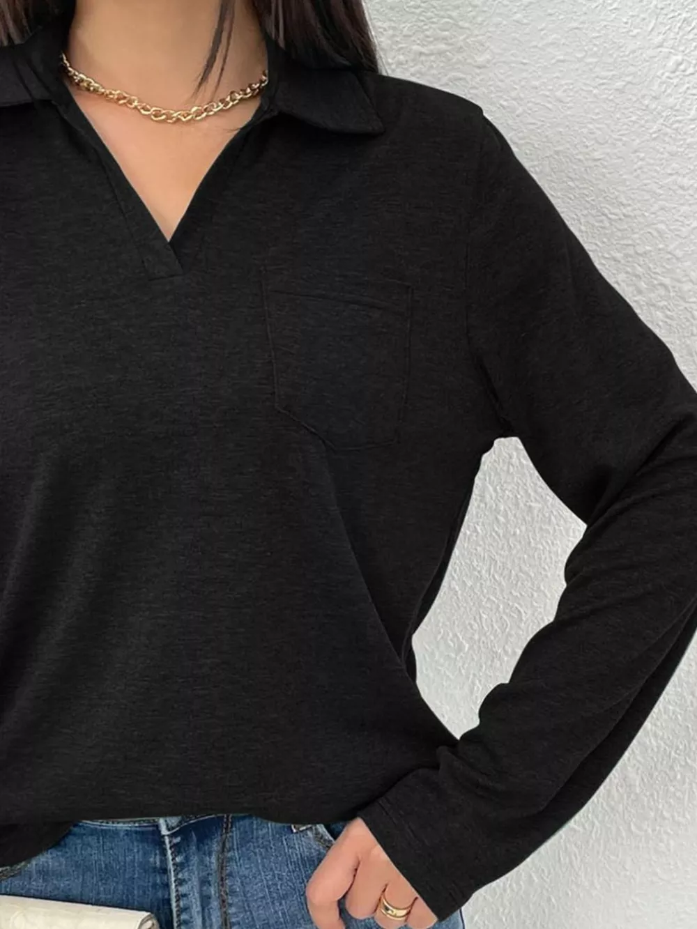 Casual Long Sleeve Polo T-Shirt, image 4
