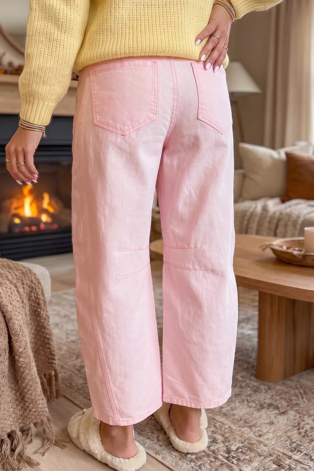 Wide-Leg Drawstring Jeans, image 2