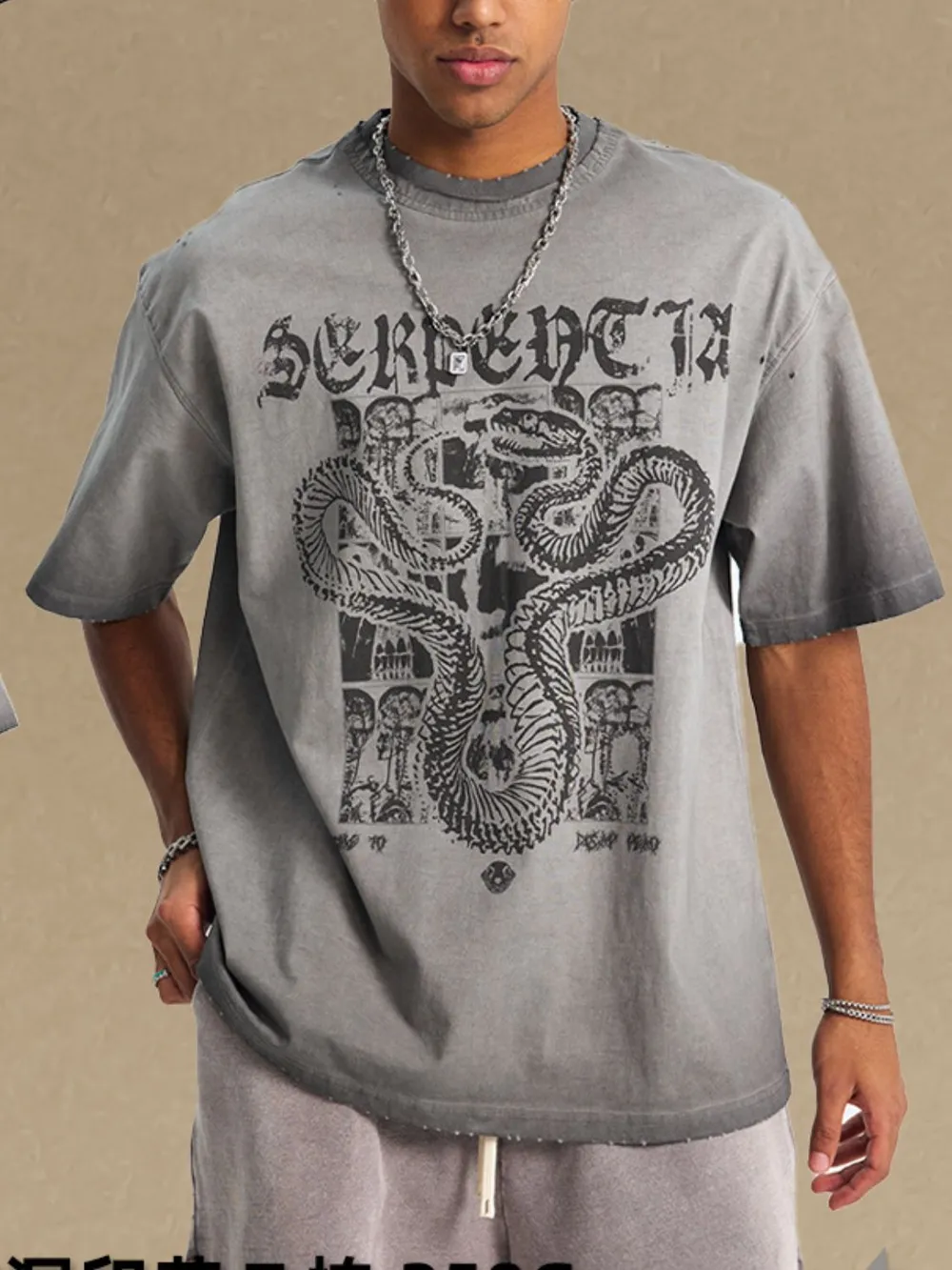 Men's Graphic Round Neck Half Sleeve T-Shirt, image 3