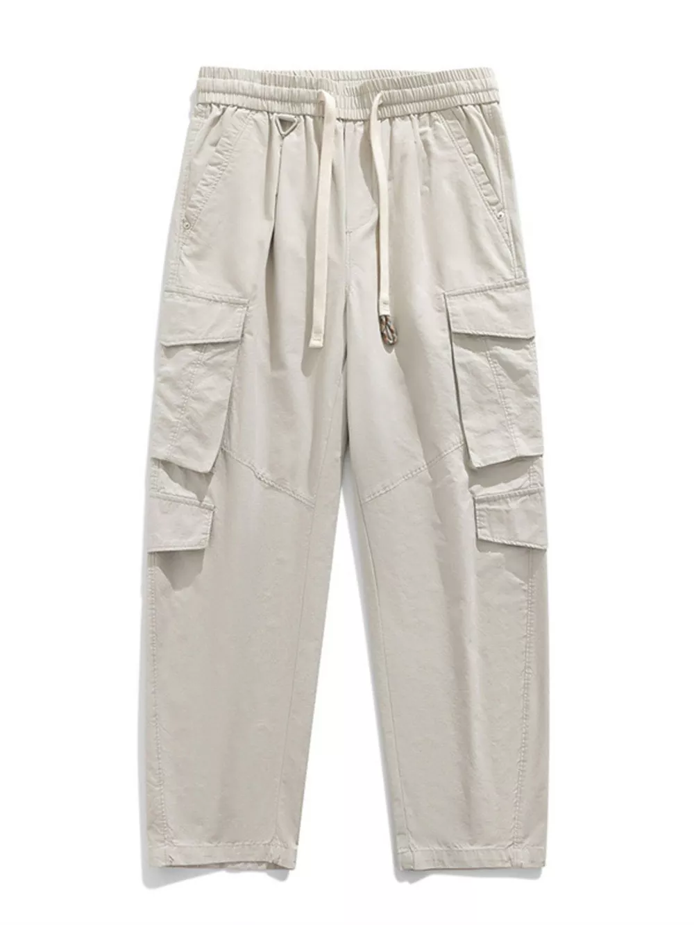 Men's Plus Size Loose Fit Cargo Pants with Drawstring, image 5