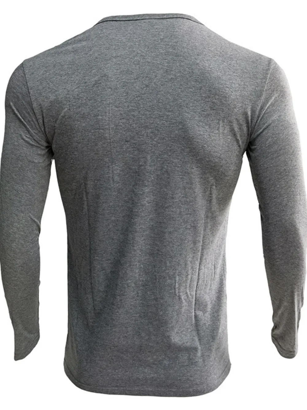 Men's Full Size Notched Long Sleeve Top Plus Size, image 4