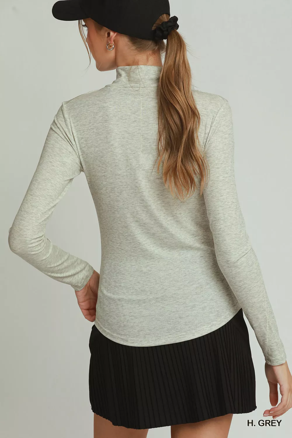 Long Sleeve Mock Neck Top, image 3