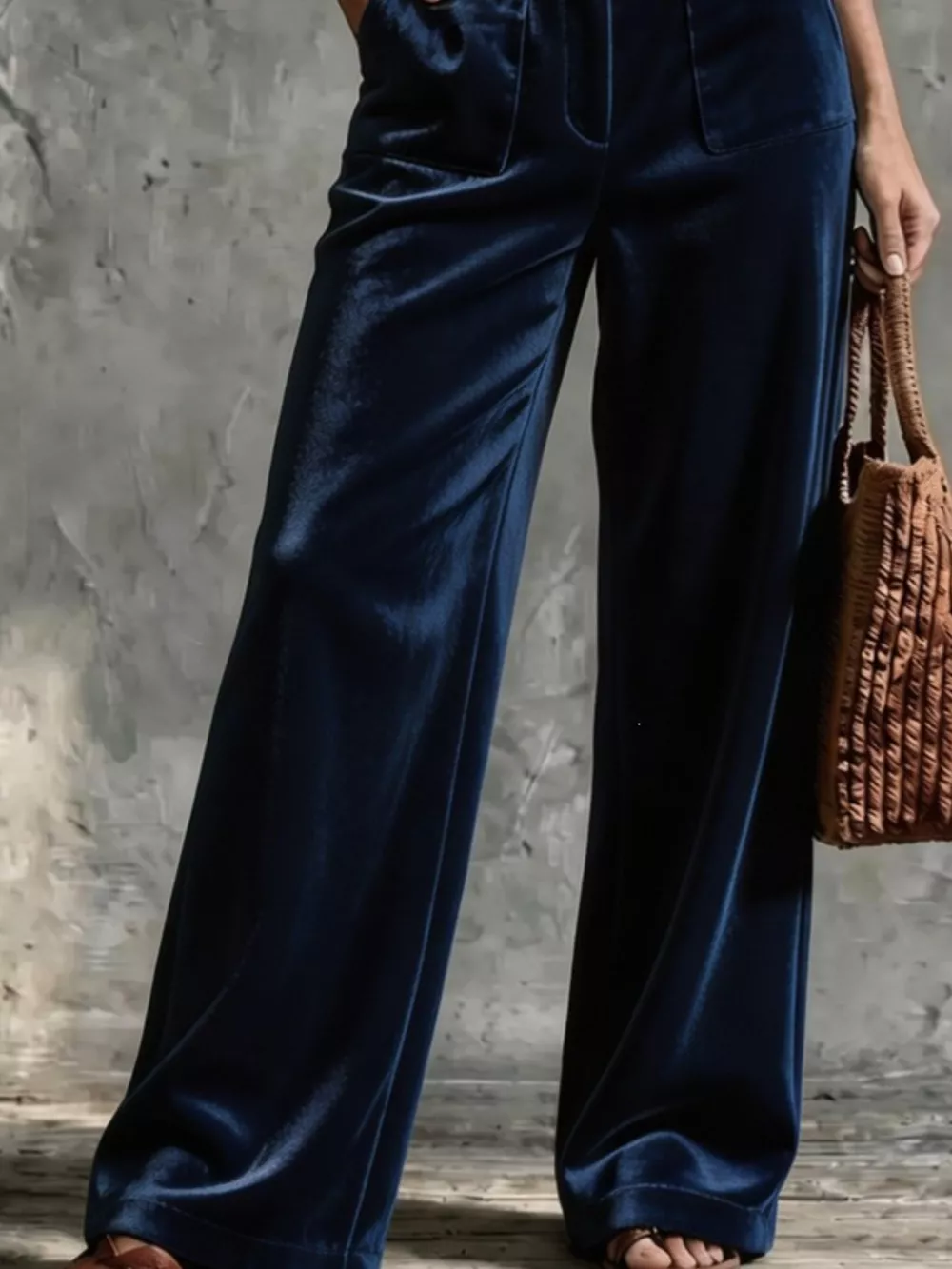 Full Size Velvet Wide-Leg Pants Plus Size, image 9