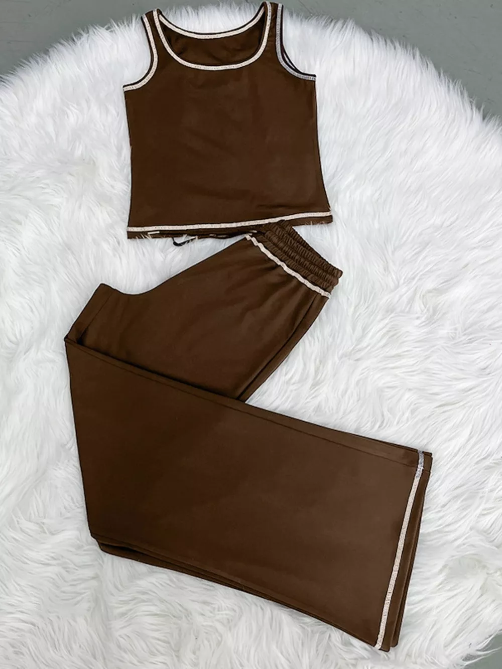 Scoop Neck Tank Top and Drawstring Pants Set, image 22