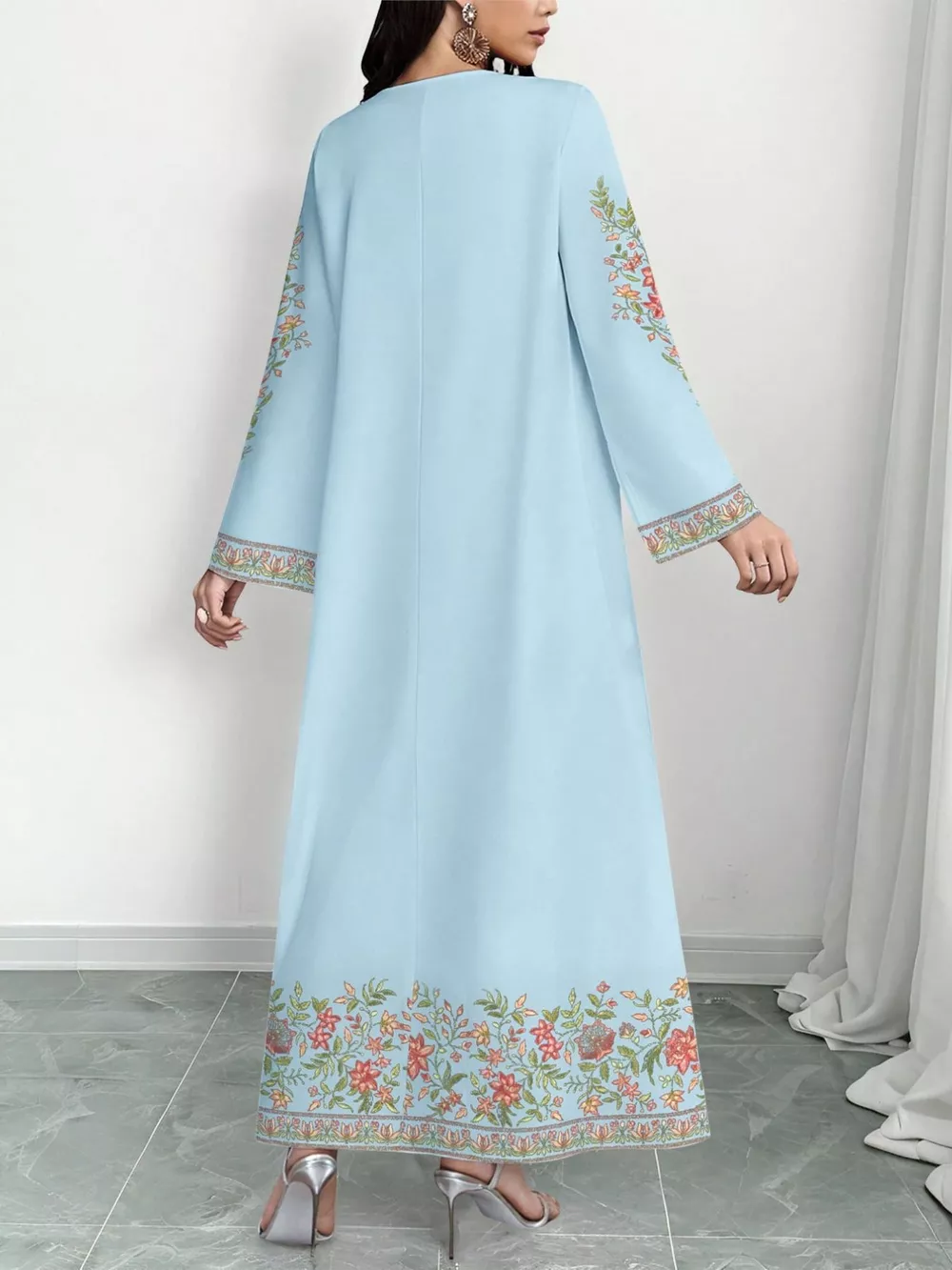 Floral Long Sleeve Maxi Dress, image 11