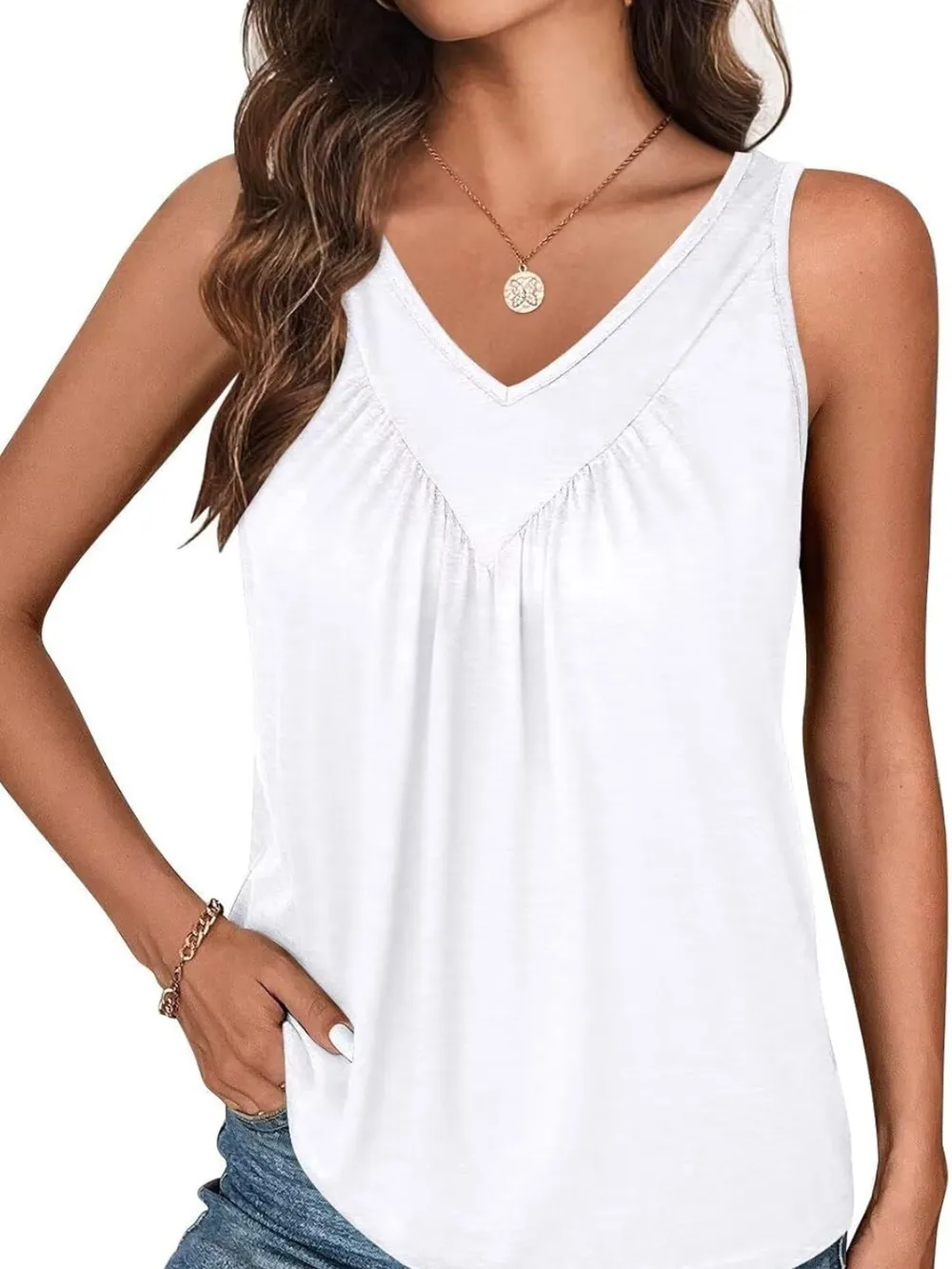 Ruched V-Neck Tank, image 17