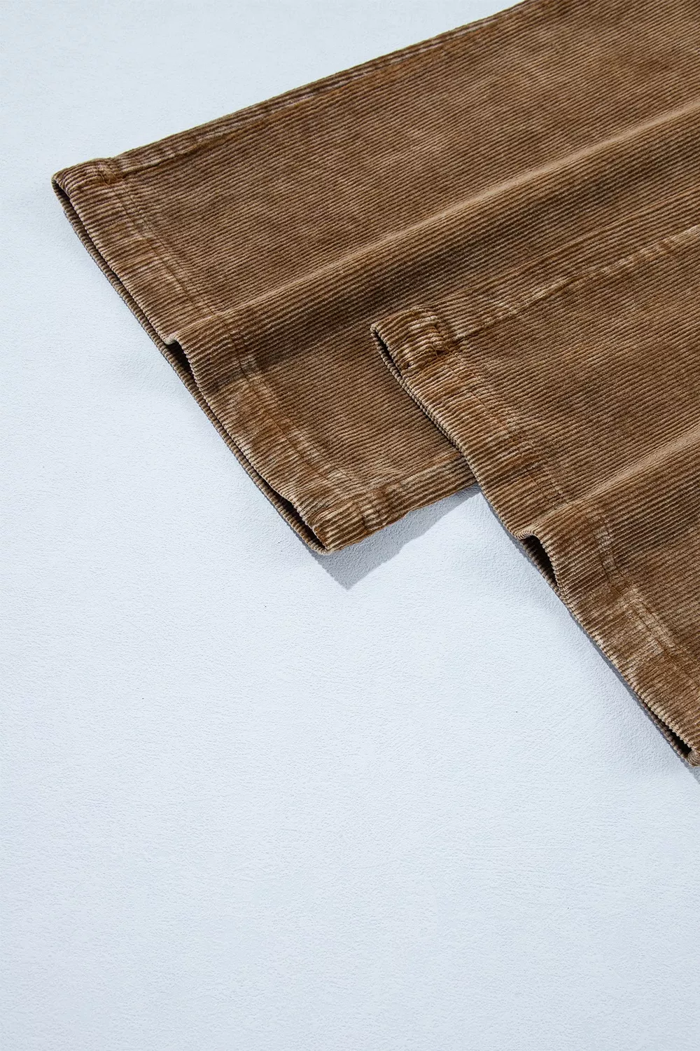 Straight Leg Corduroy Metal Button Zip-up Pants, image 12