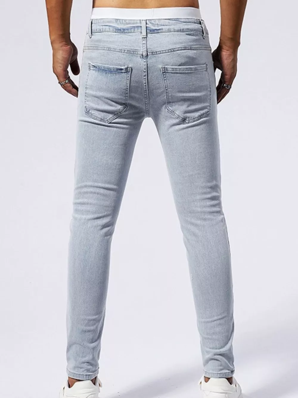 Men's Distressed Slim Fit Jeans, image 3