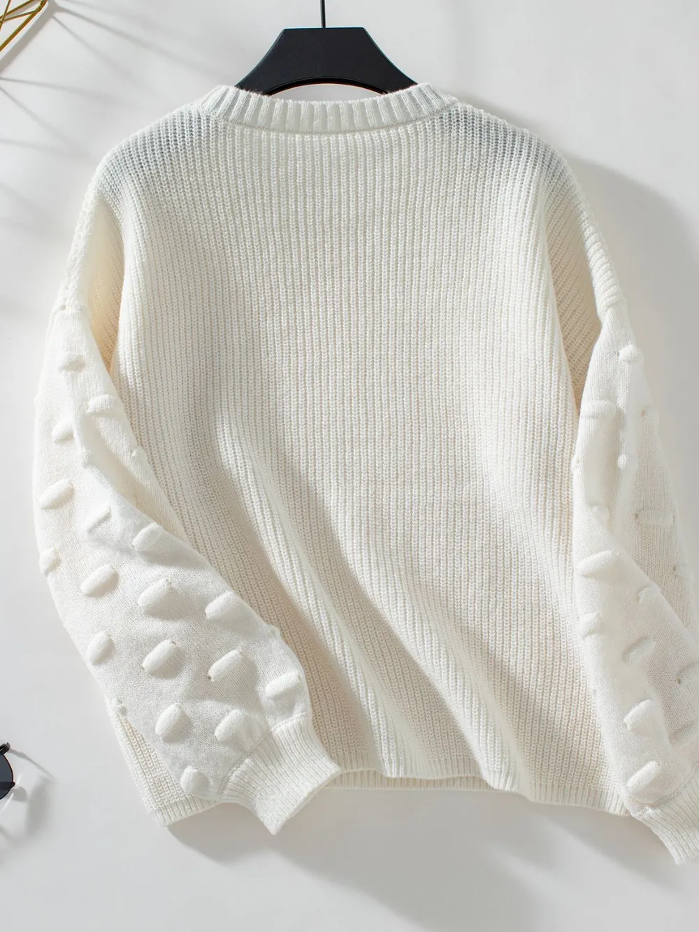 Round Neck Drop Shoulder Sweater, image 8