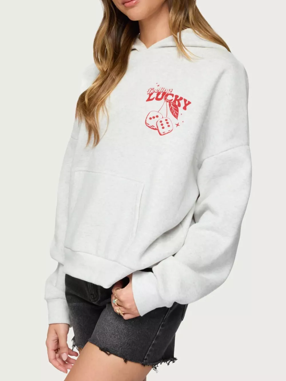 Drop Shoulder Graphic Hoodie with Kangaroo Pocket, image 3